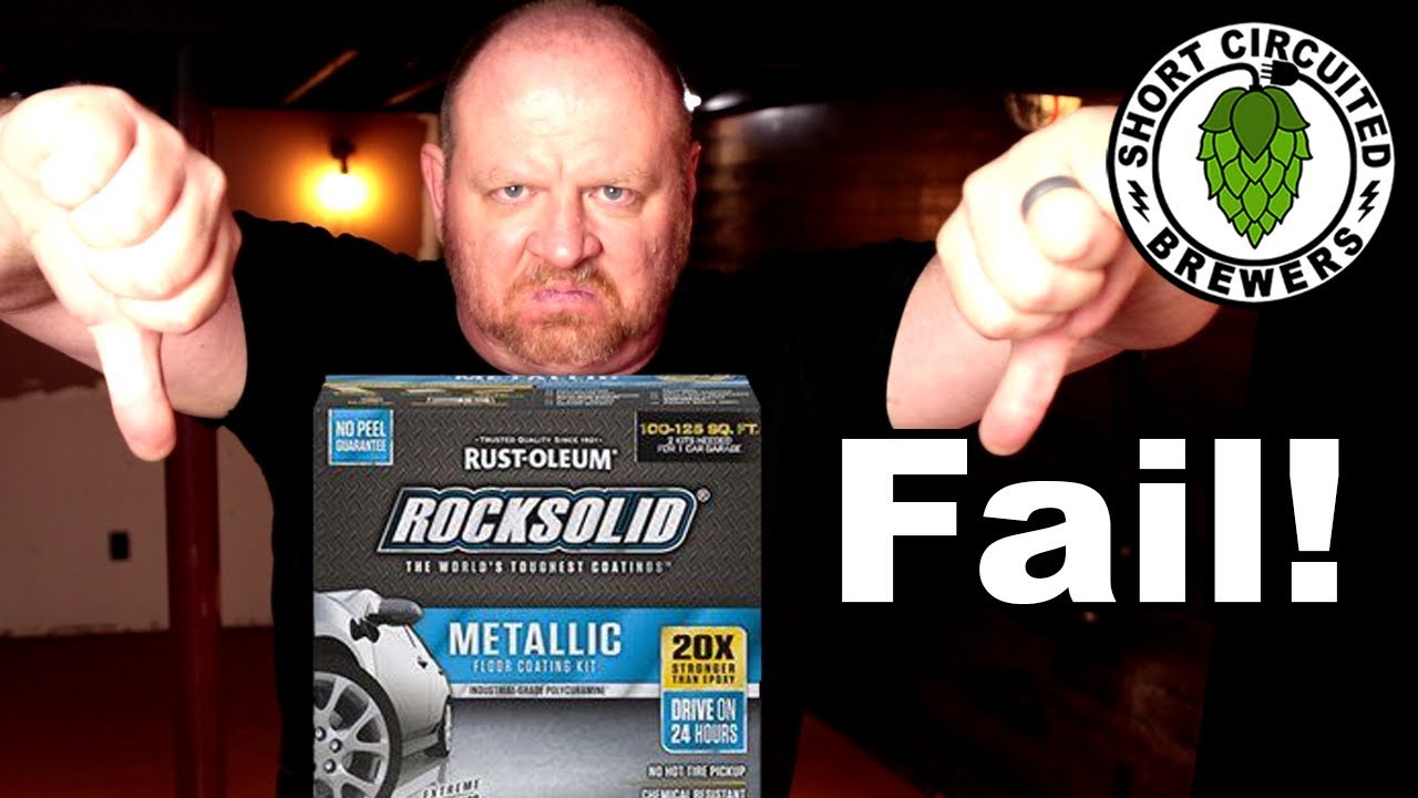 Строительство подвальной пивоварни, часть 9 | Rustoleum Rocksolid Metallic FAIL и как я восстанов...