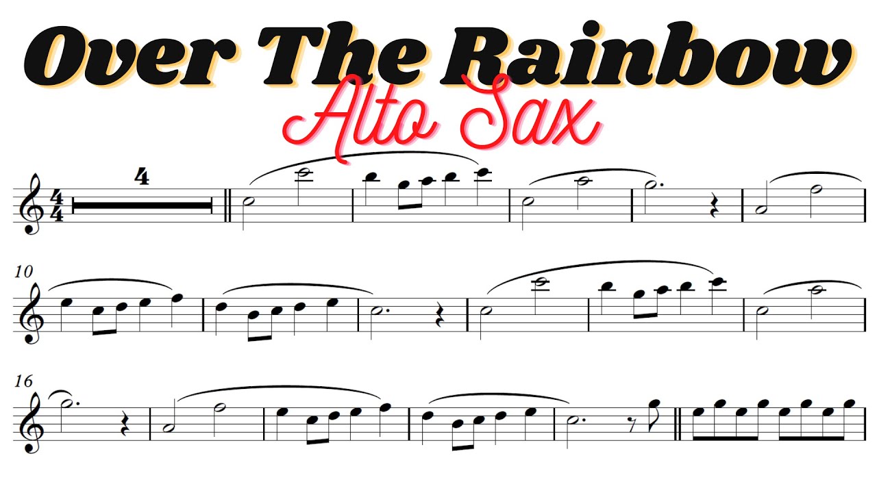 OVER THE RAINBOW | ALTO SAX SHEET MUSIC