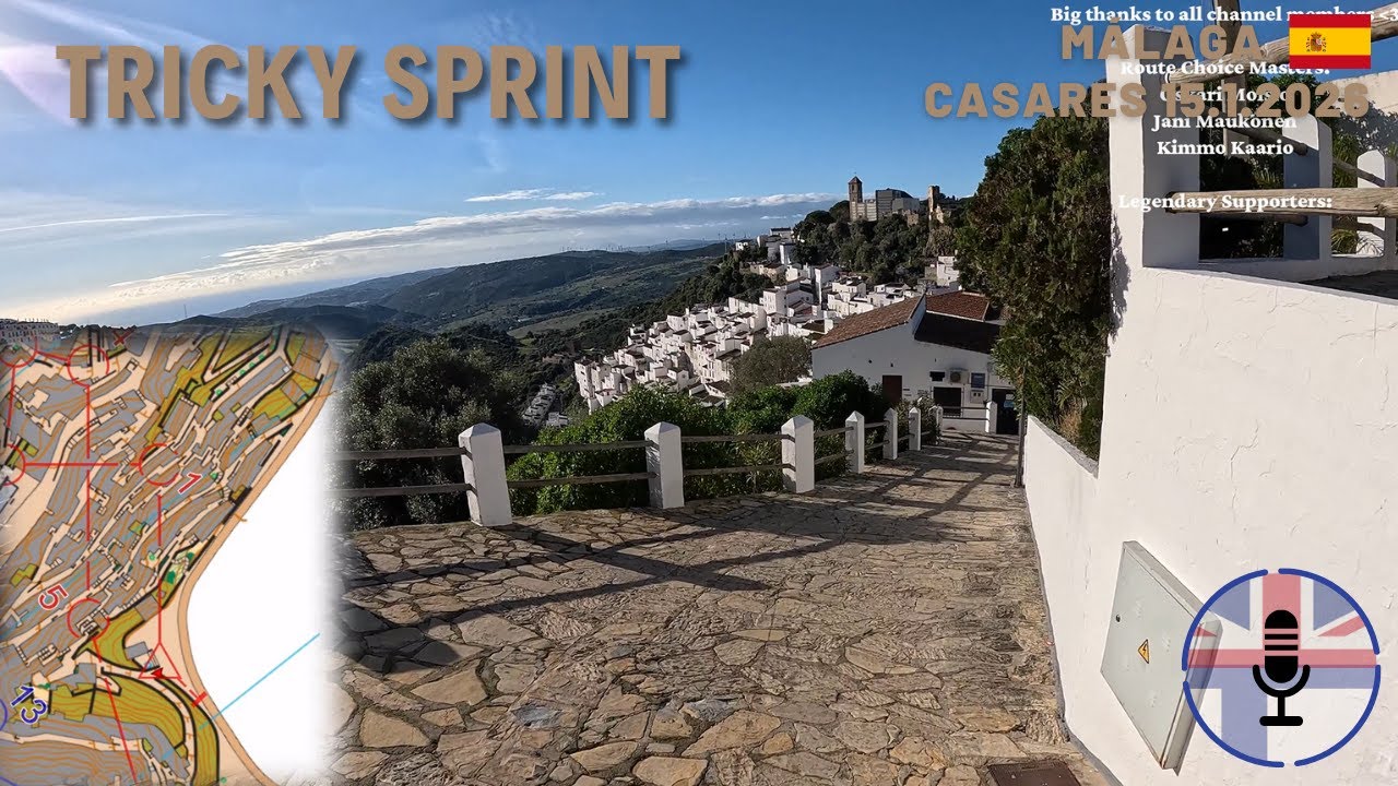 Vaikea sprinttisuunnistusharjoitus | Casares, Espanja