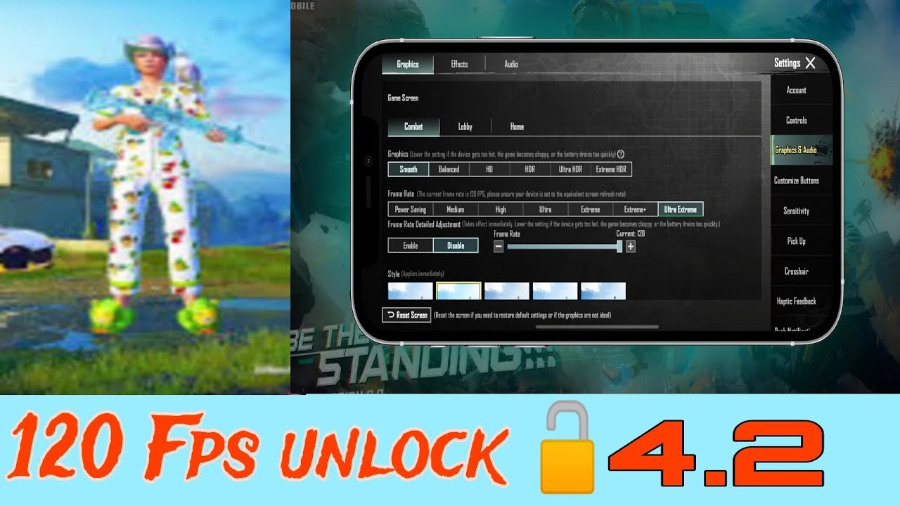 120 Fps unlock 🔓 without shizuku 4.2 PUBG Mobile New update No File No Config No Ban 💯💪🔥