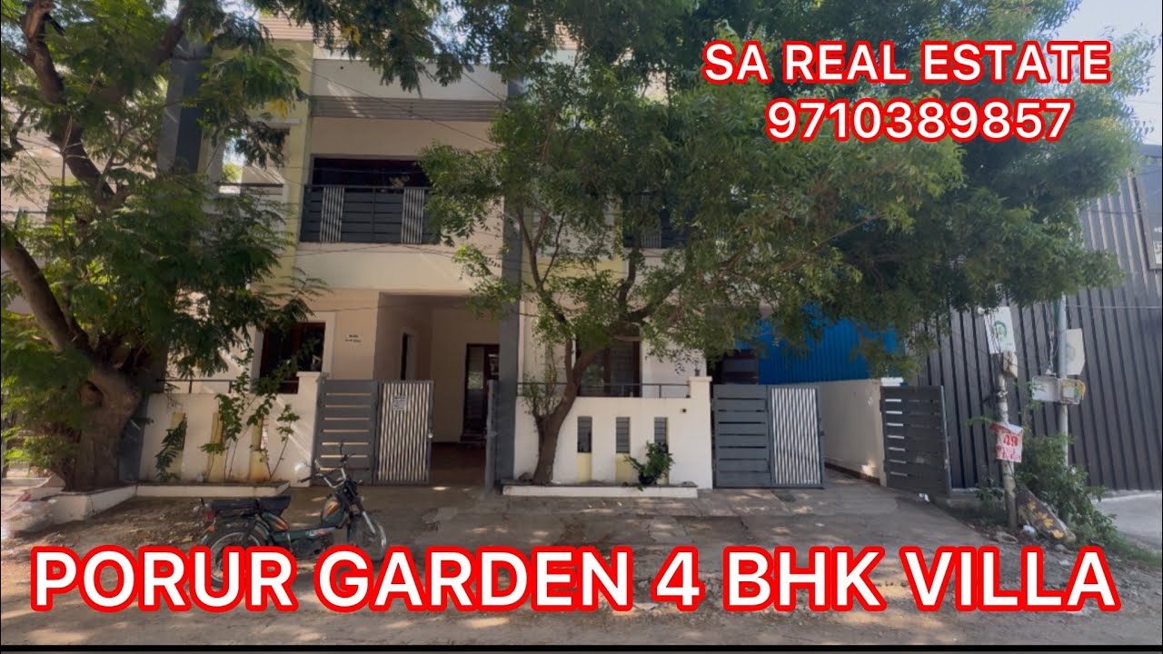 ID NO-1058 PORUR GARDEN 4 BHK VILLA SALE |  30 FT ROAD | CMDA APPROVED| RESALE VILLA | DUPLEX VILLA|