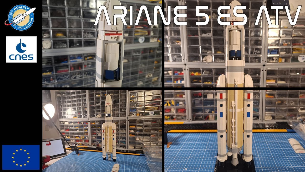 Ariane 5 ES & l'ATV en LEGO : Le géant européen au 1:110 - Lego Rocket Collection