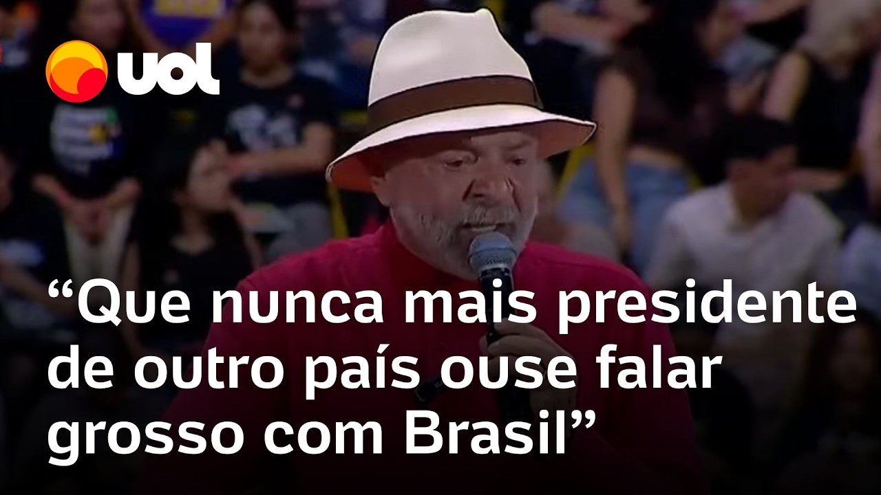 Lula: 'Que nunca mais um presidente de outro país ouse falar grosso com o Brasil', diz a estudantes