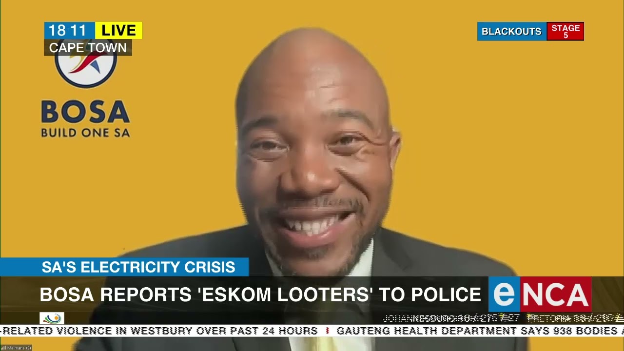 SA's electricity crisis | BOSA reports 'Eskom Looters' to police