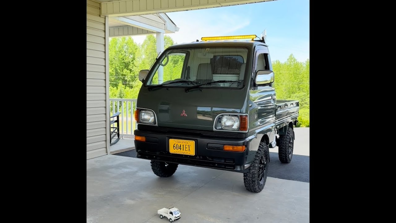 Installing Lasfit light bar on my Mitsubishi Mini cab Kei truck.