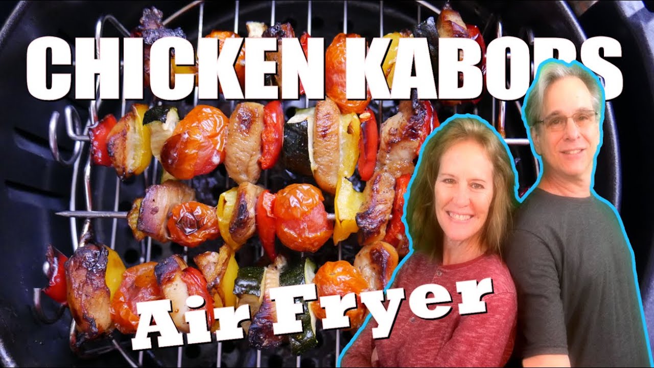 Marinated Chicken Shish Kabobs in the Air Fryer