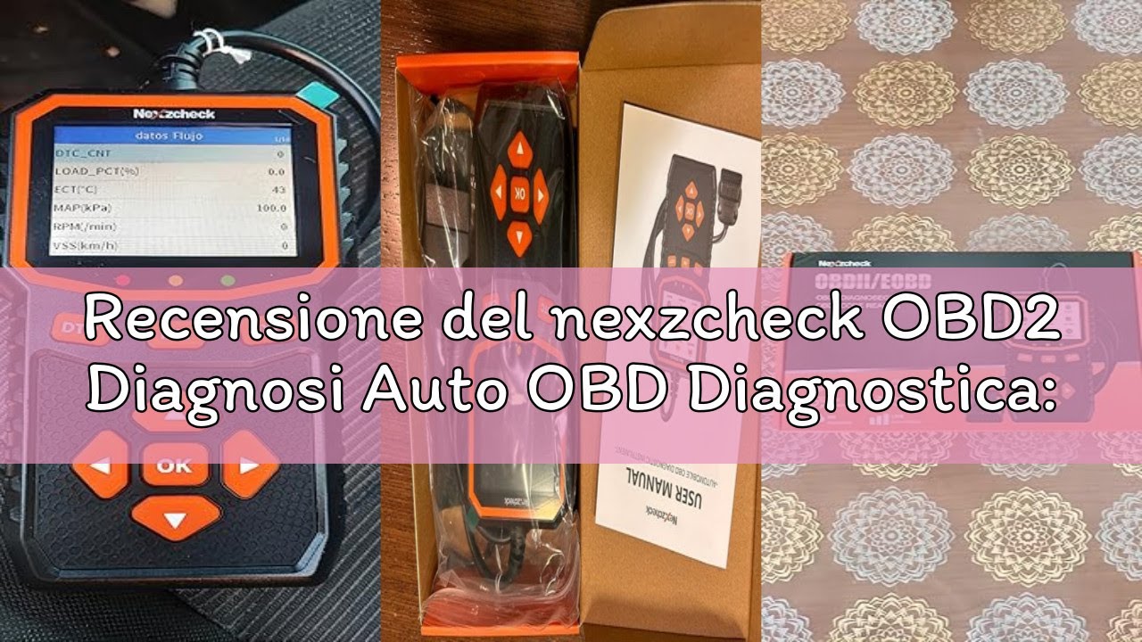 Recensione del nexzcheck OBD2 Diagnosi Auto OBD Diagnostica: Scanner OBD EOBD Diagnostica Auto Profe
