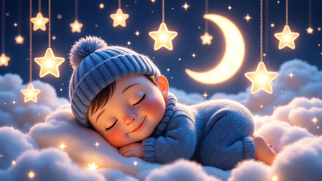 Muzică pentru somn profund la bebeluși 👶💤 Lullaby calmă cu stele magice (LIVE)