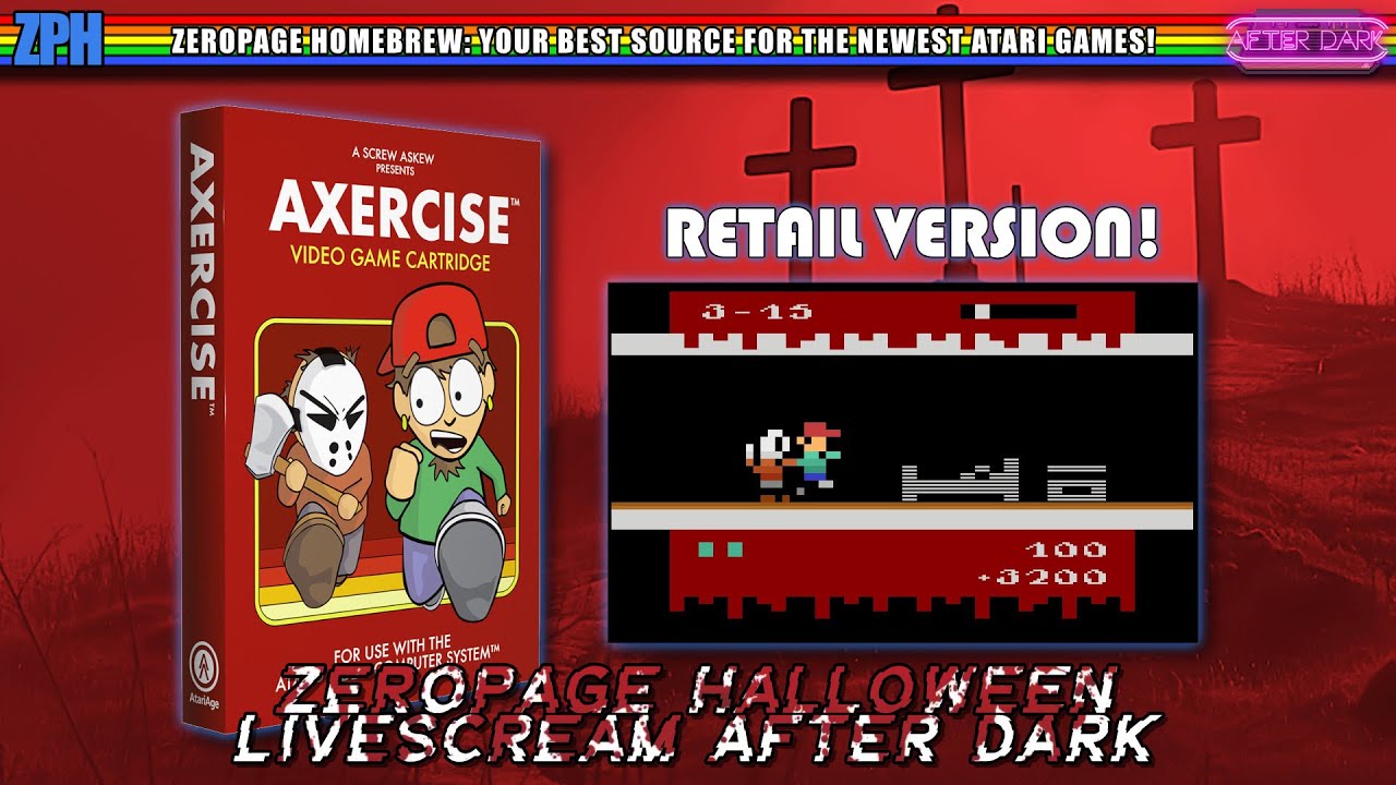 We beat NEW Axercise horror 2600 game! Happy Halloween After Dark!