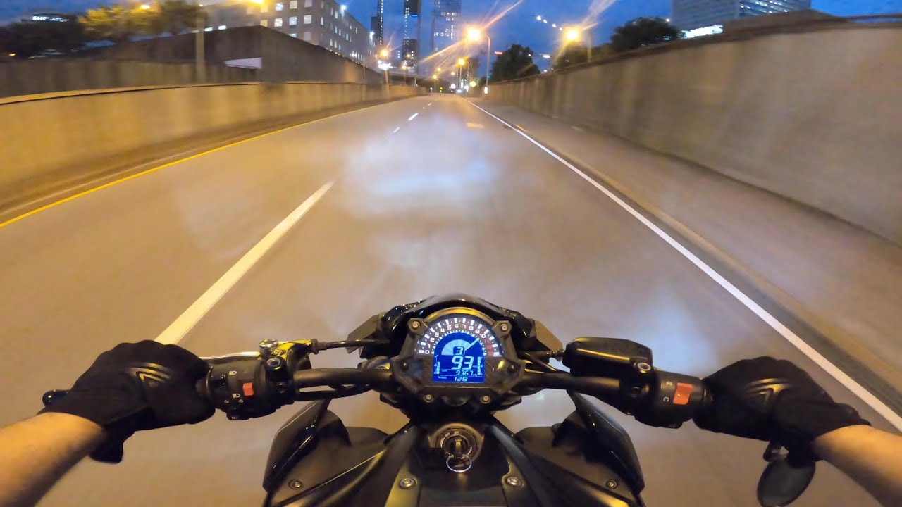 Fully straight piped Z900 // Pure Sound // evening ride