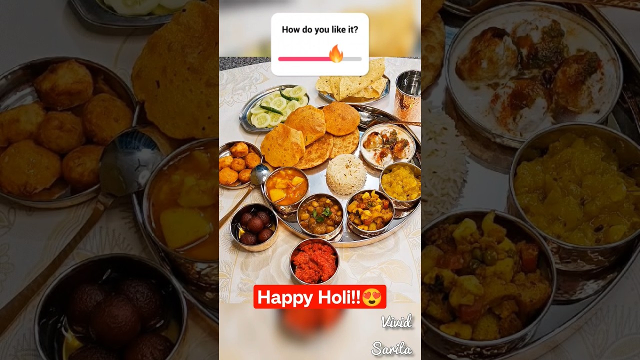 Holi Special Thali | Festival Thali 😍 #holihai #shorts #viral #youtubeshorts #ytshorts