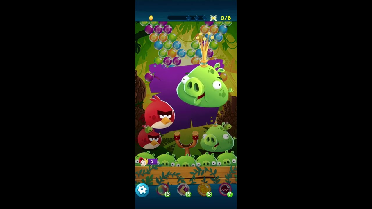 Angry Birds Pop Level 844 - defeat the King Pig