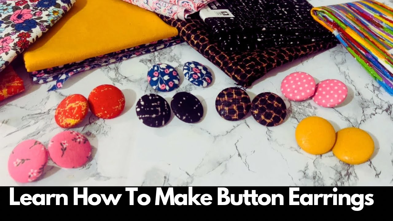 How To Make Button Earrings | Easy Tutorial