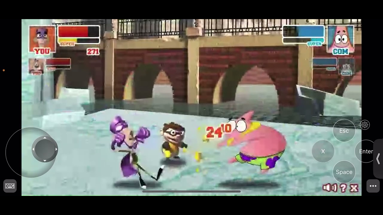 Super Brawl 2 Tag Team With Fanboy And Dudley Puppy Vs Patrick And Timmy Turner