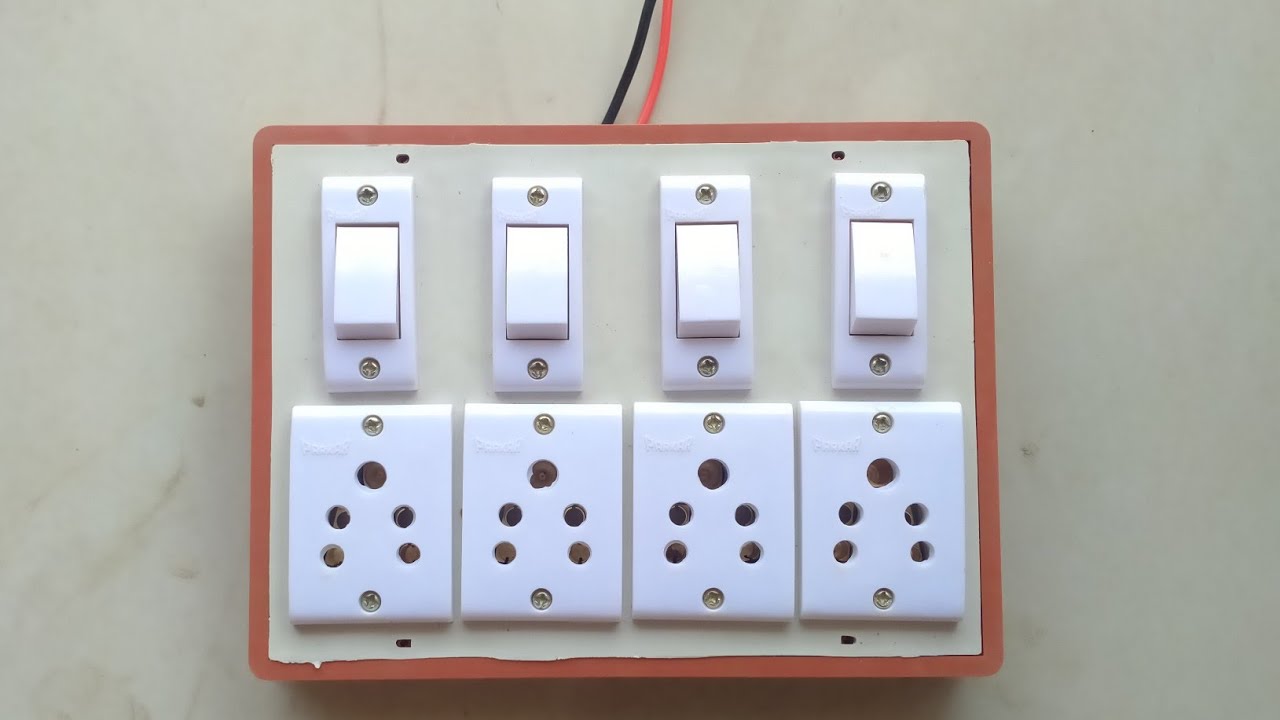 switch board connection wiring  socket-4-switch.#pradeep_tools#switch_board