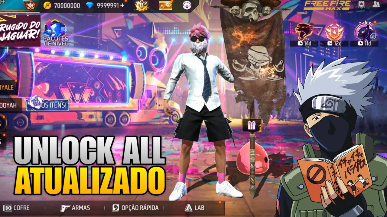 (FUNCIONOU! 😱) COMO LIBERAR TODAS AS SKINS DO FREE FIRE GRÁTIS! UNLOCK ALL ANDROID ATUALIZADO