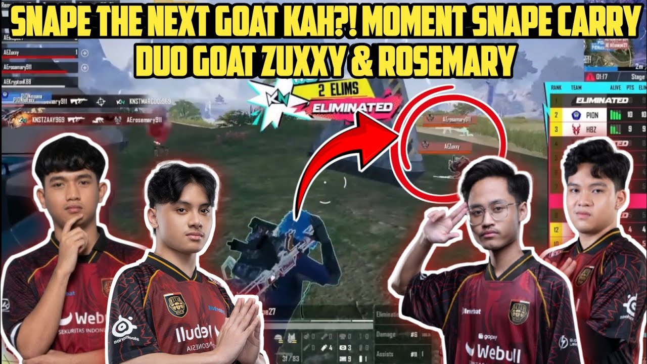 SNAPE THE NEXT GOAT KAH⁉️ MOMENT ZUXXY DI CARRY SAMA SNAPE | PMPL ID DAY 1 - PUBG MOBILE
