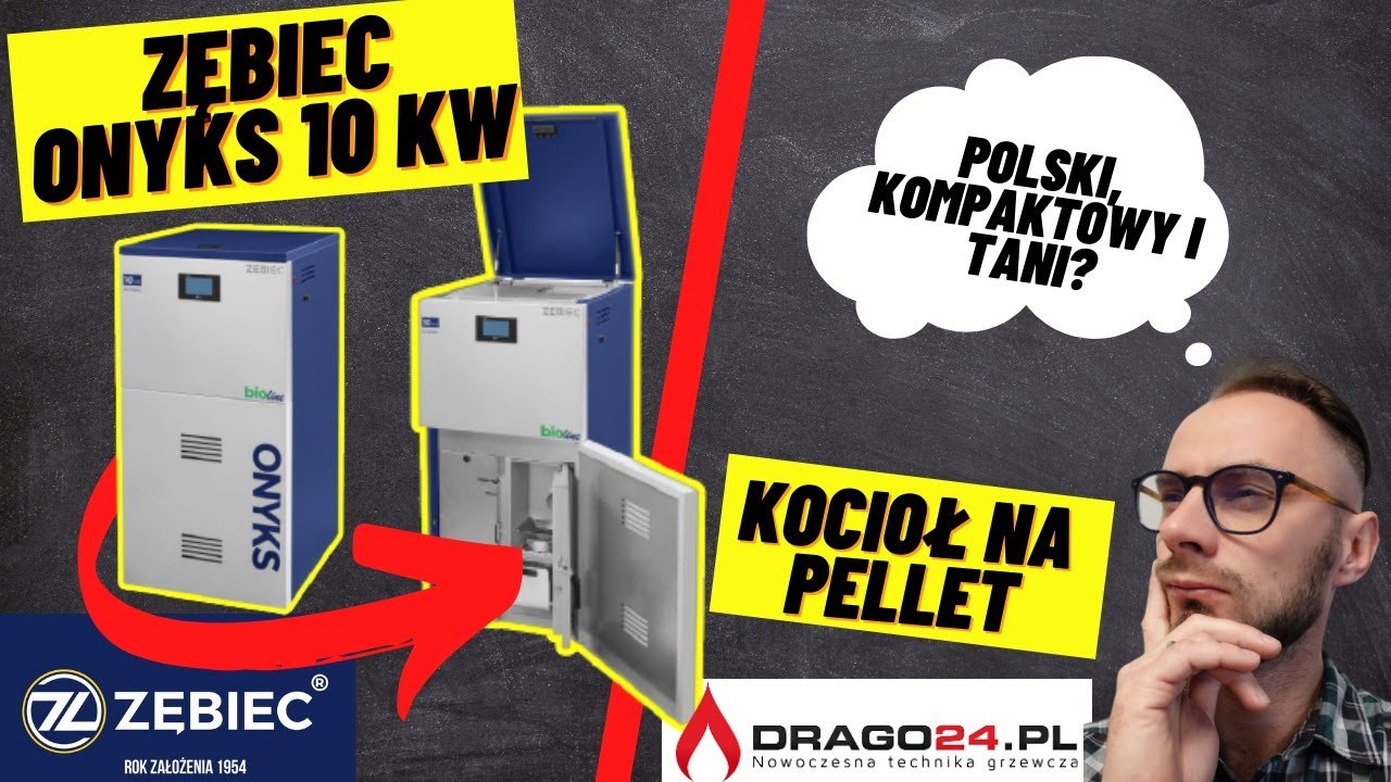 ZĘBIEC ONYKS 10 kW - POLSKI, KOMPAKTOWY KOCIOŁ NA PELLET  - DRAGO24 - ŚWIDNICA
