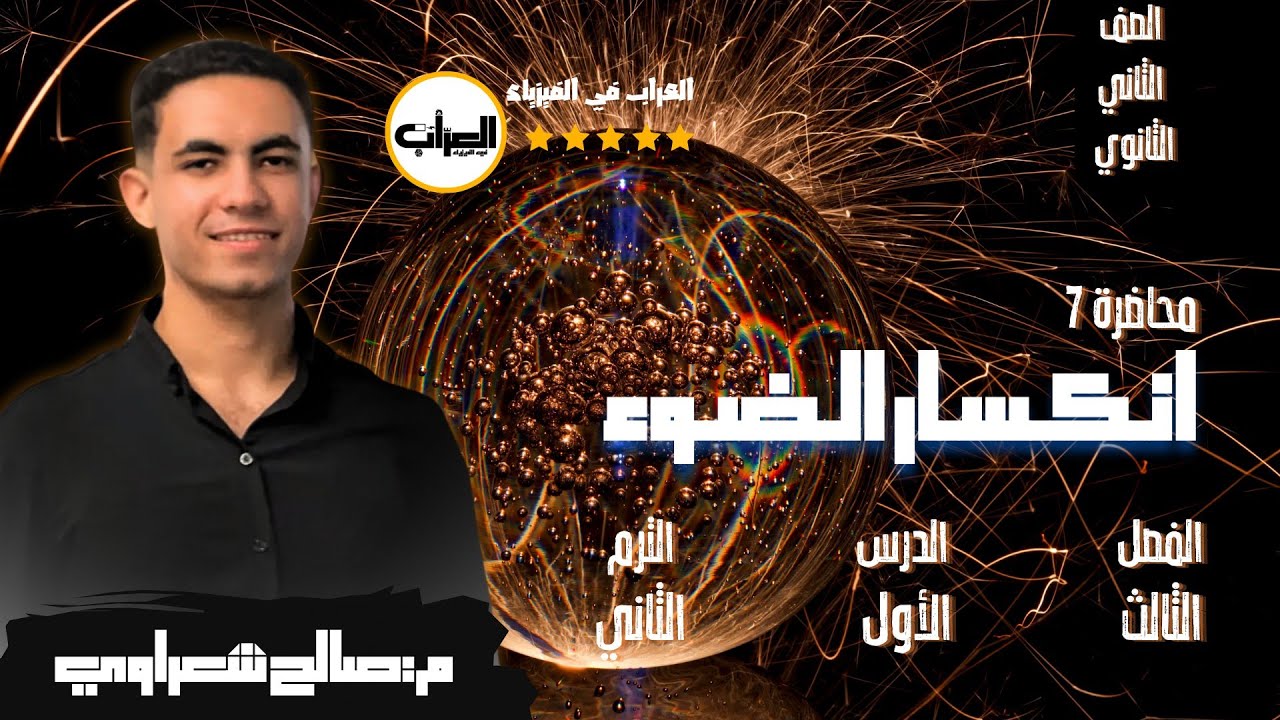 محاضرة 7 | شرح درس انكسار الضوء | فيزياء الصف الثاني الثانوي 2026 | ترم ثاني | م: صالح شعراوي 