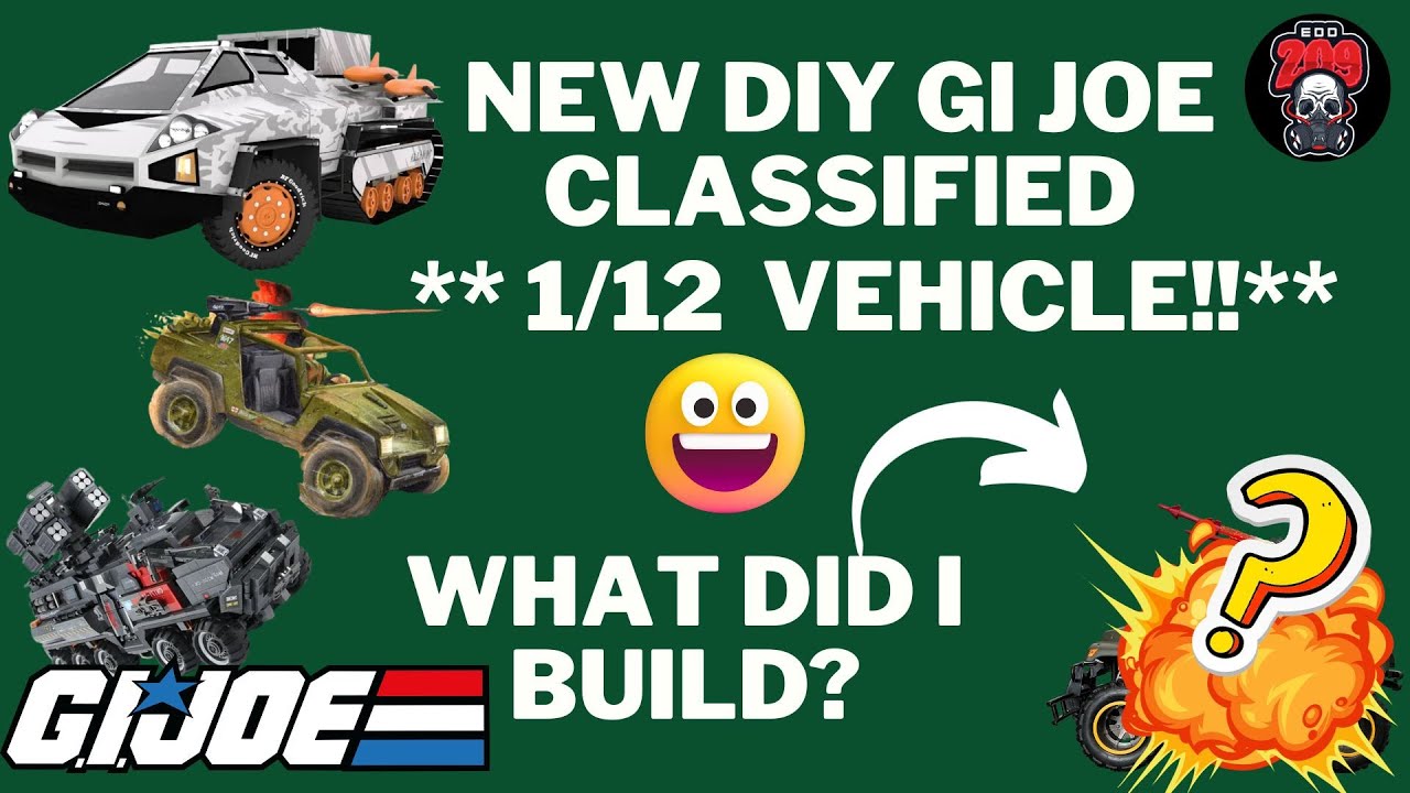 GI JOE CLASSIFIED 1/12 Scale CUSTOM VEHICLE for Joes! Multi-use platform CHEAP BUILD! Cobra Smasher!