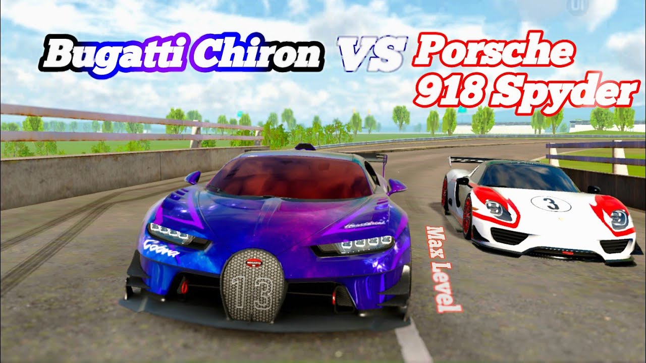 Max Bugatti Chiron vs Max Porsche 918 Spyder Race On Highway DZO Open World Game (Android, IOS)