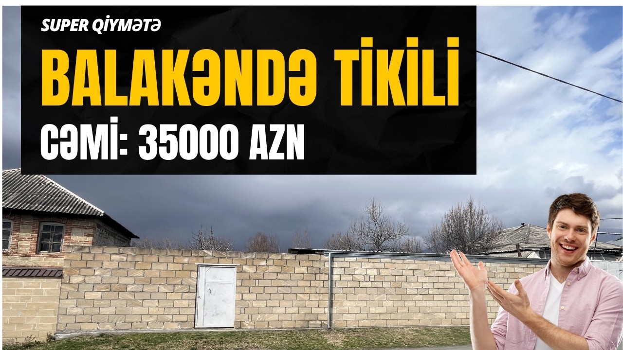 Balakəndə Z.Əliyeva küç-də 4.5 Sot Torpaq + Yarım Tikili – 35.000 AZN | Sakit və Mərkəzə Yaxın