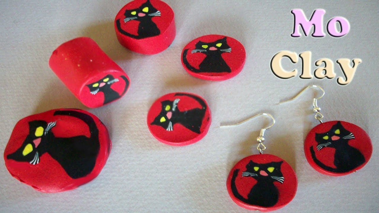 Murrine Fimo / Polymer clay Cat  - Tutorial Gatto paste sintetiche