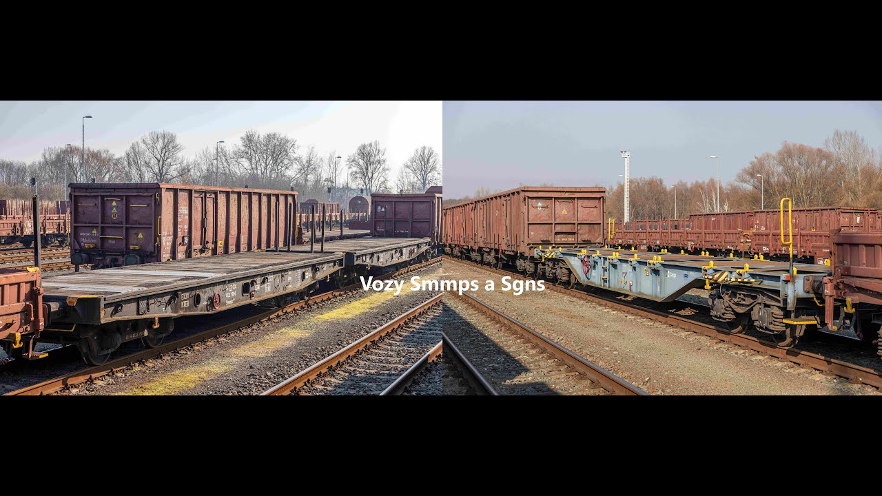 Nákladní plošinové vozy Smmps a intermodální vůz Sgns ČD Cargo