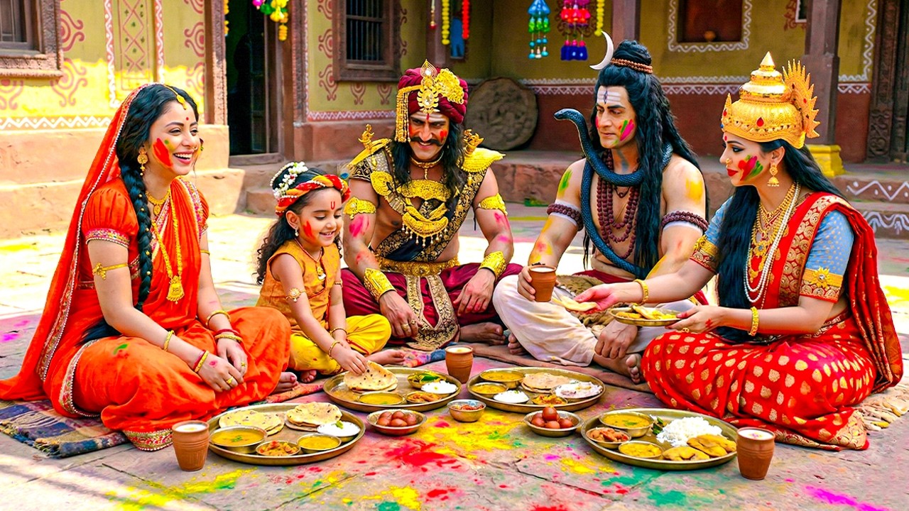 महादेव ने होली के दिन बाल कान्हा के साथ भोजन किया | यशोमती मईया के नंदलाला | Shree Krishan Leela