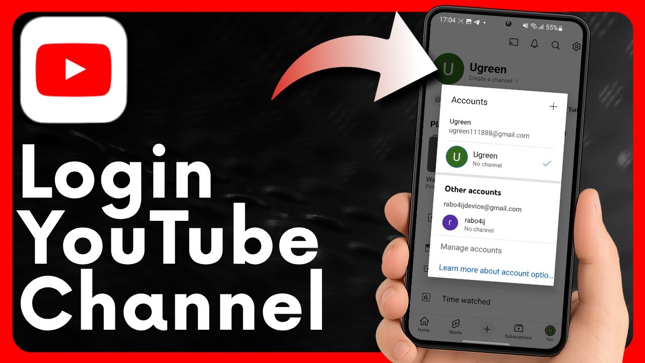 How To Login YouTube Channel On Another Phone