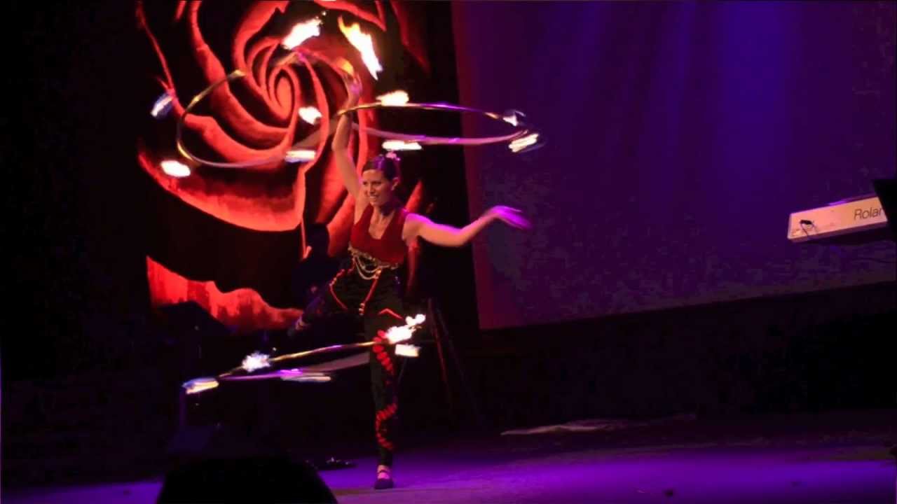 Safire Triple Fire Hooping - Hoop Dance - Fire Dancing