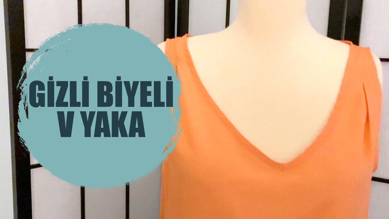 Gizli Biyeli V Yaka Nasıl Dikilir? | How To Sew V-Neckline With Bias Tape
