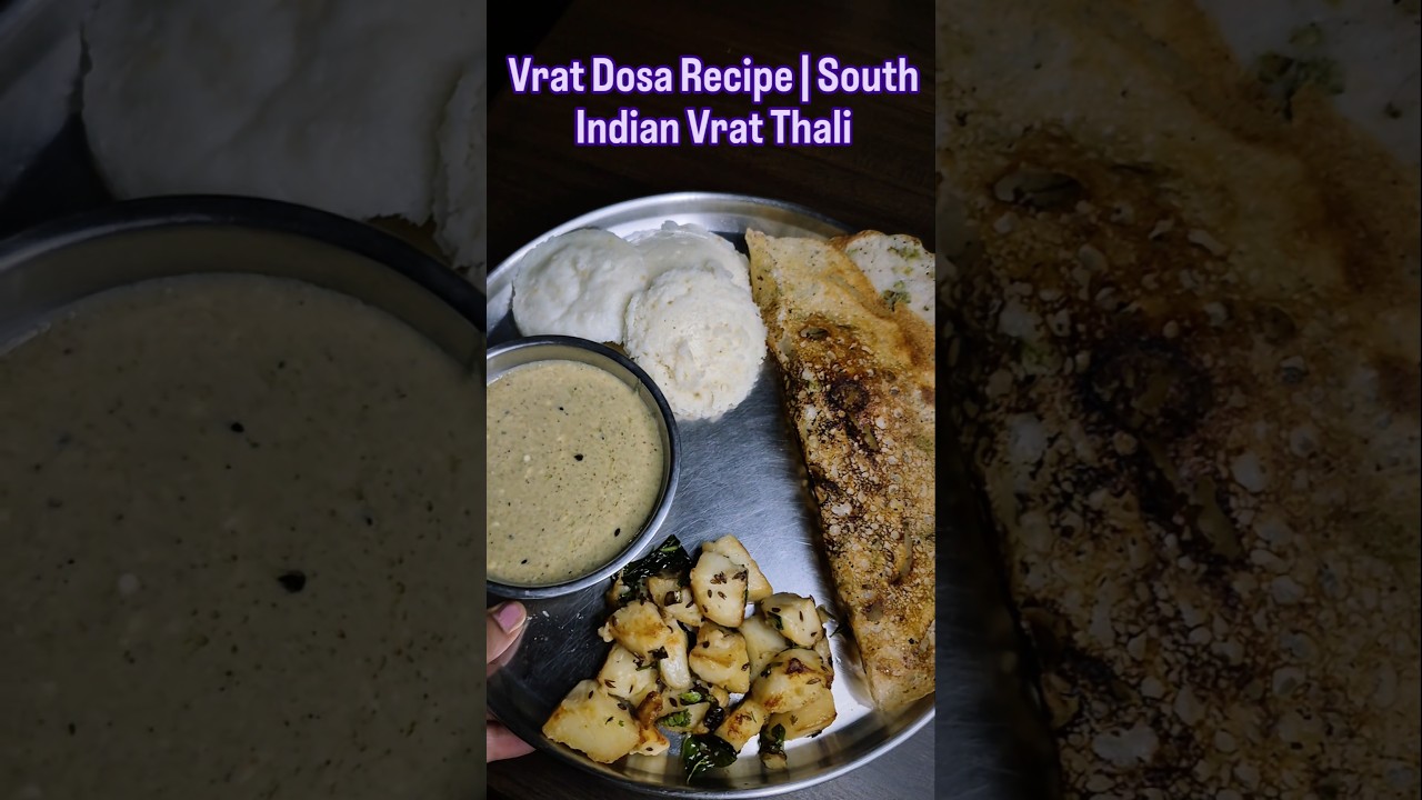 Vrat Dosa Recipe | Navratri Special South Indian Vrat Thali | Fasting Recipe | Kitchen Ki Kahani
