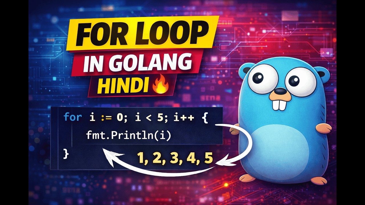Golang For Loop Tutorial in Hindi 🔥 | Complete Guide with Examples
