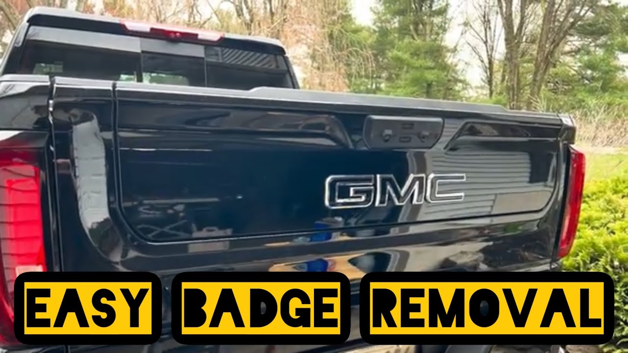Badge Removal/Installation THE EASY WAY!  on a GMC with Blacked Out Badges