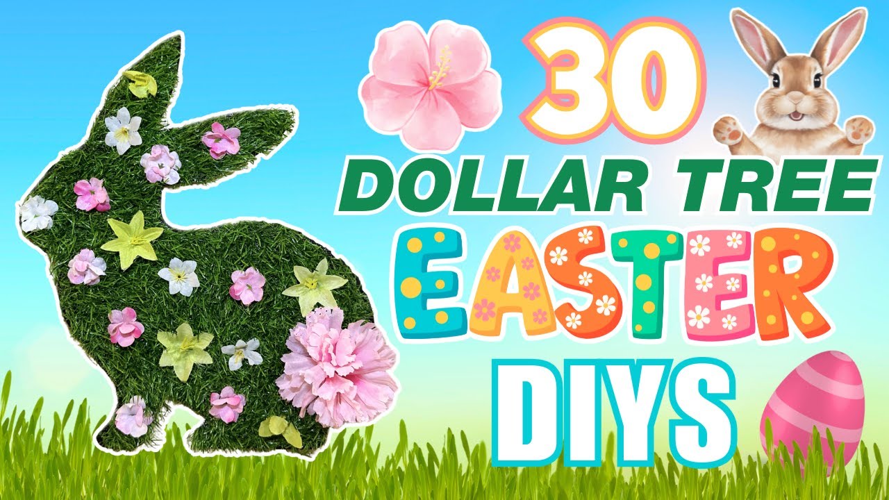 🐰 30 Easter Dollar Tree DIYS from The Crafty Vault! The Cutest Spring Decor Ever