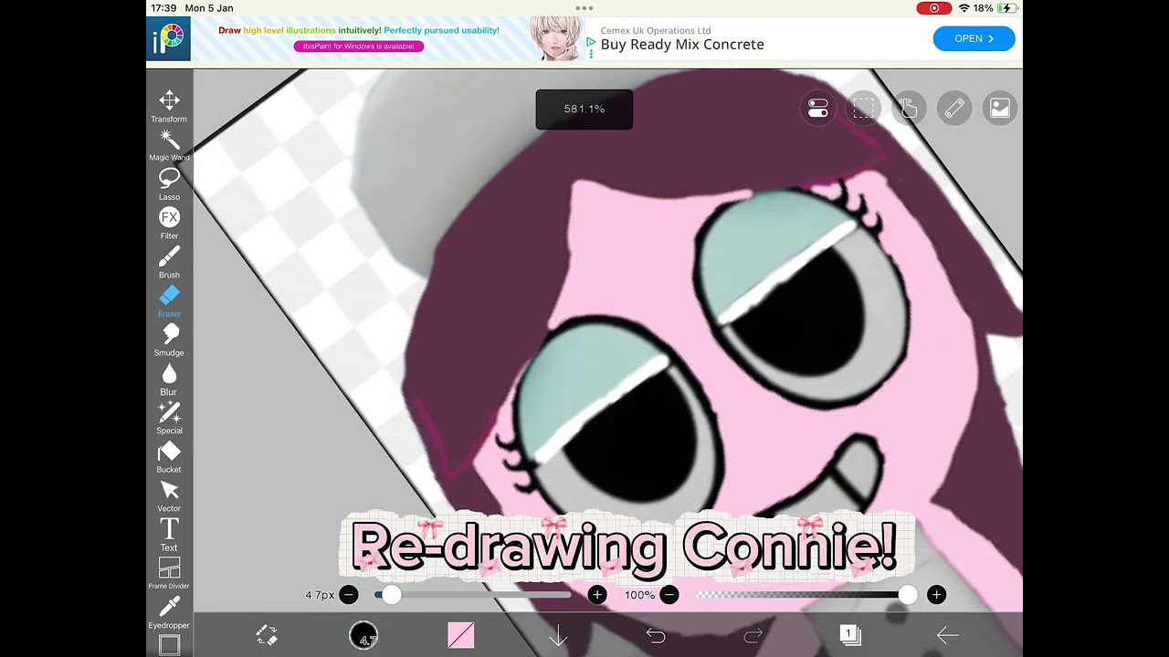 RE-DRAWING CONNIE!!!! WATCH IF YOU WANT A LONG VIDEO