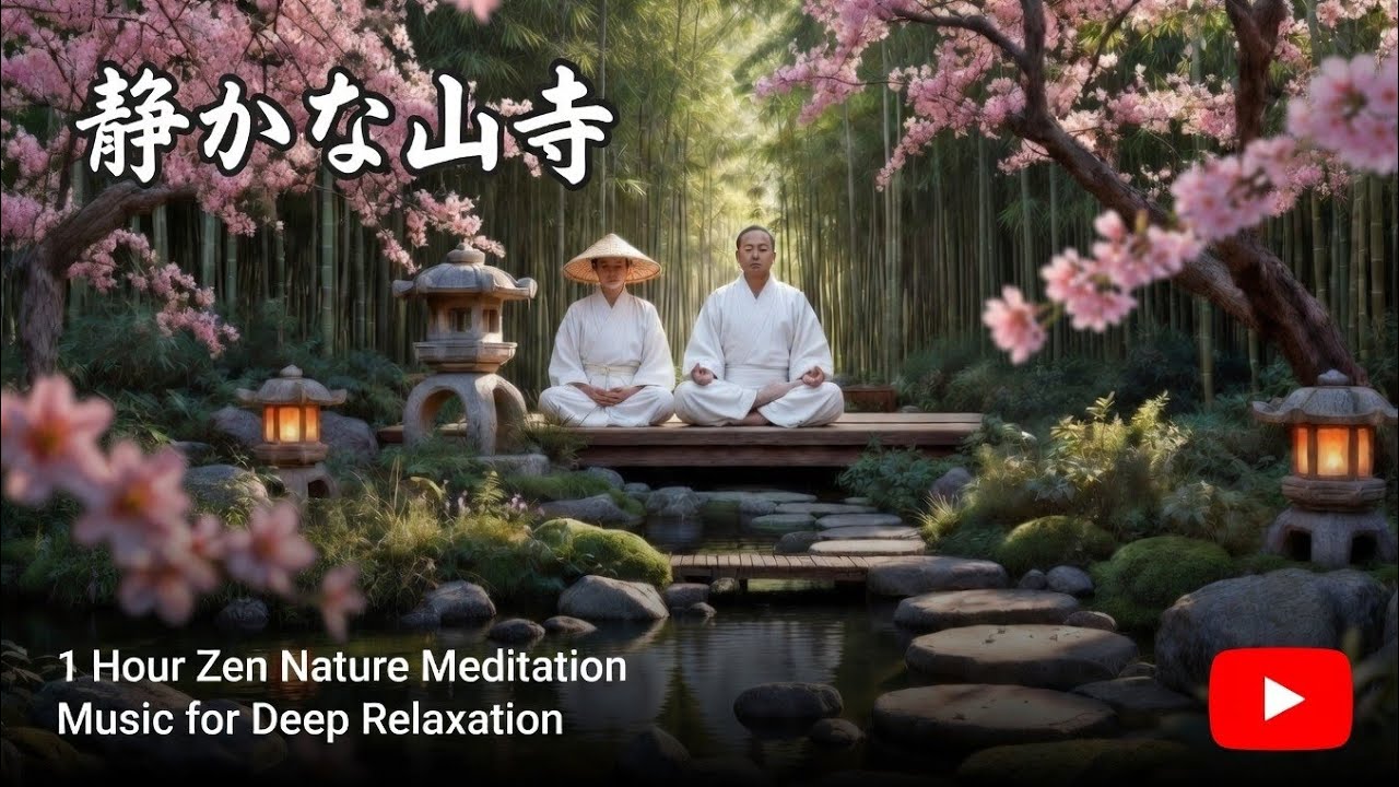 静かな山寺 | 1 Hour Zen Nature Meditation Music for Deep Relaxation