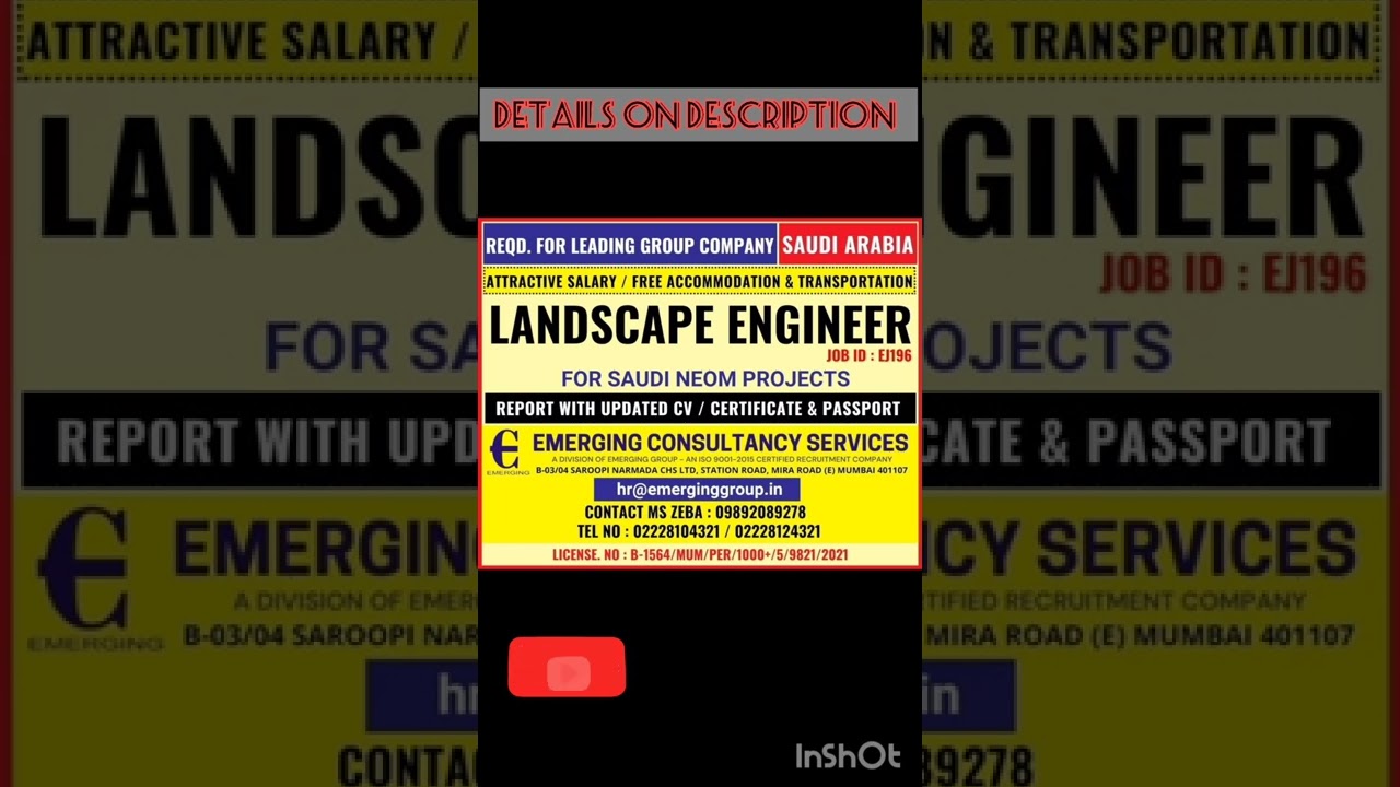 Saudi neom project Jobs Landscape engineer vacancy