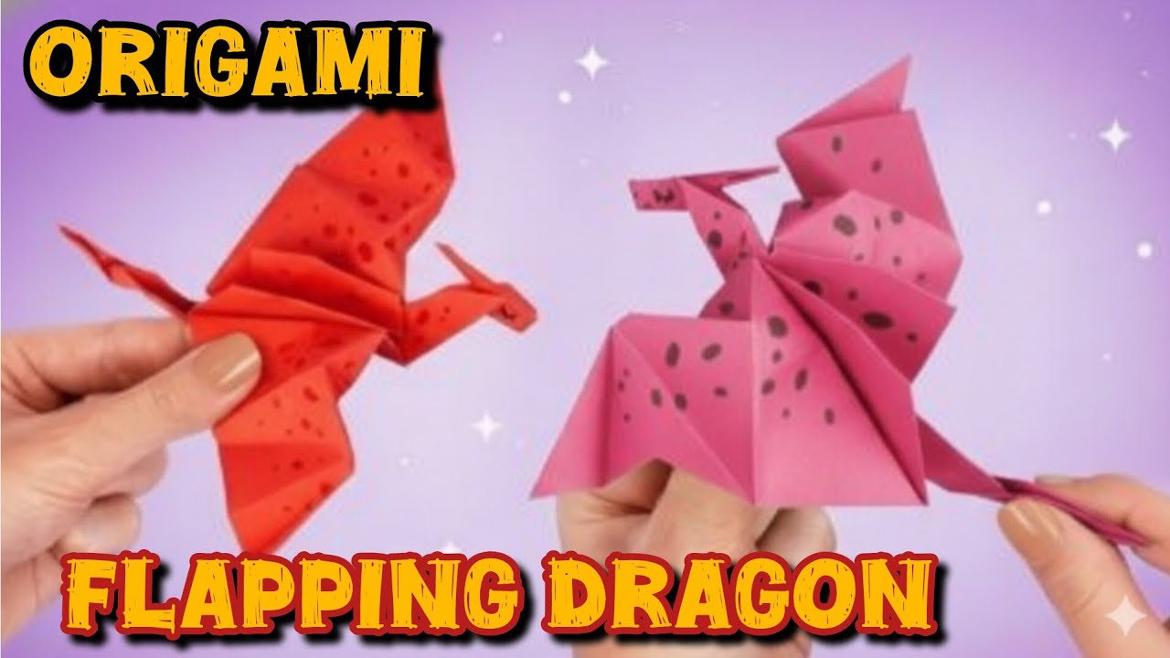 Origami Flying Dragon 🐉 | Easy Flapping Dragon Tutorial | ORIGAMATION