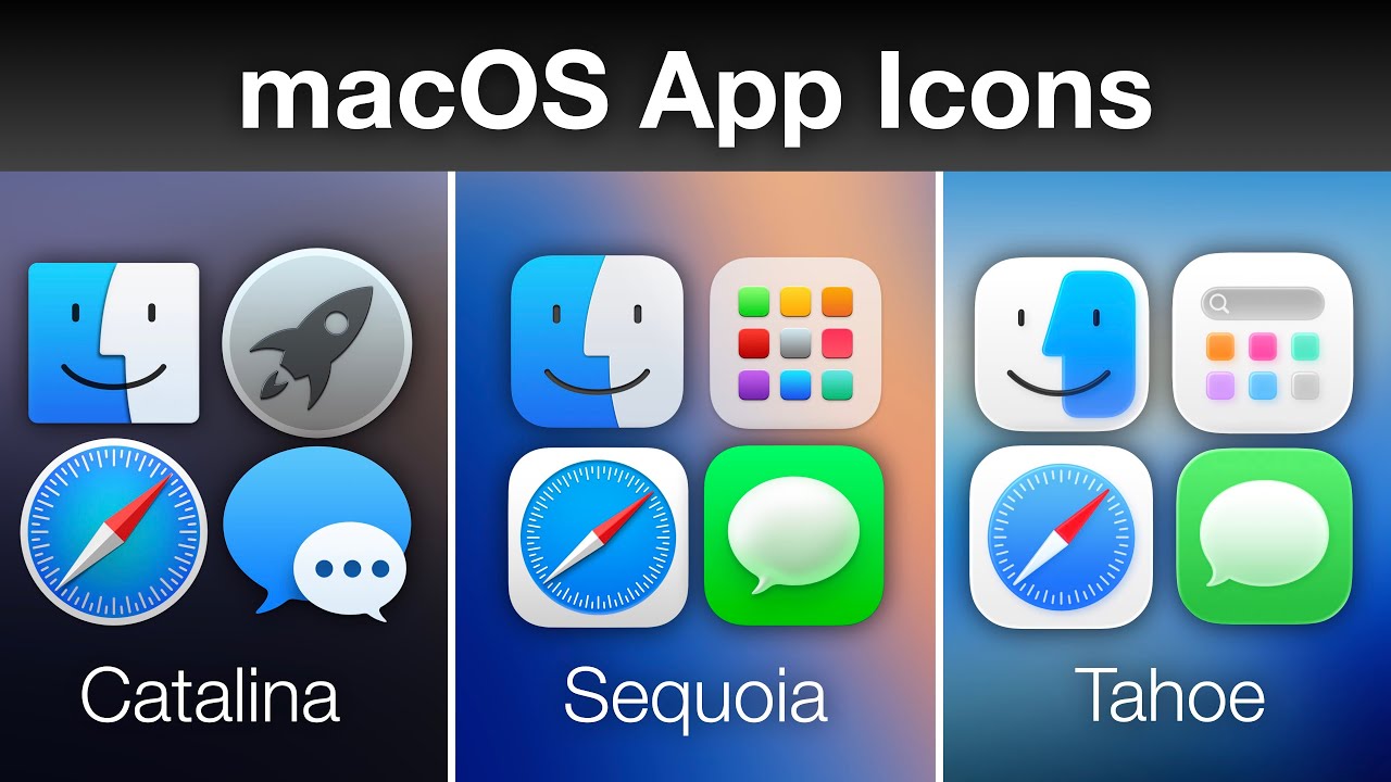 macOS App Icons: Tahoe Preview vs Sequoia vs Catalina!
