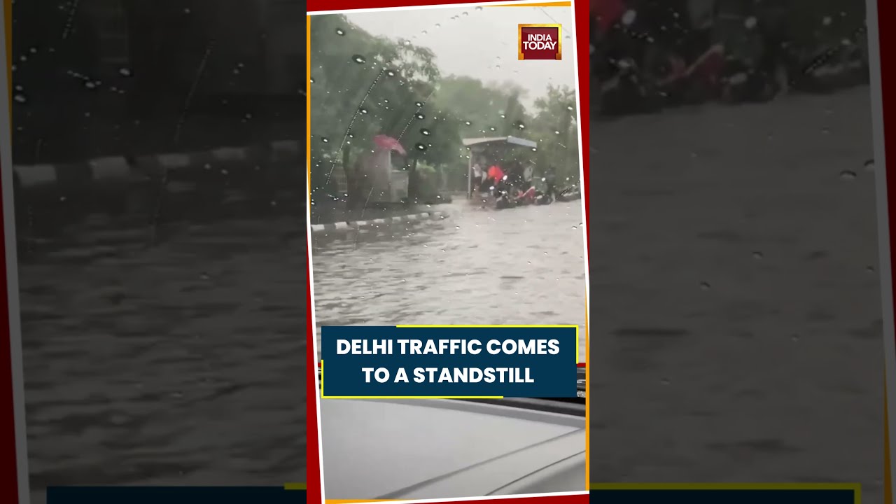 Delhi-NCR Rain: Traffic Grinds To A Halt Amid Severe Waterlogging #delhirain #rain #delhiweather