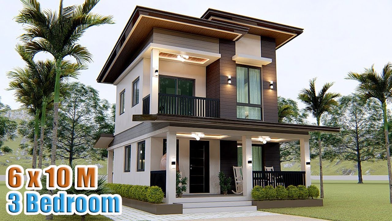 2 STOREY HOUSE DESIGN | 6 X 10 meters with 3 bedroom