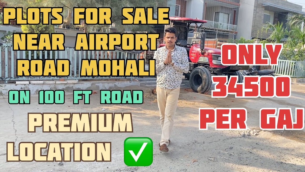 Plots for sale near airport road mohali under budget 💰 
