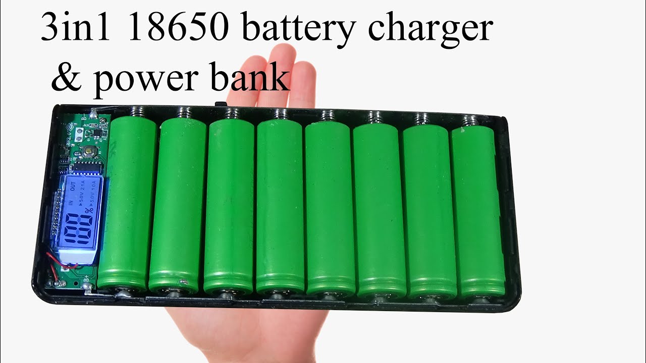 3 in1 Simple 18650 battery charger , lithium battery power bank
