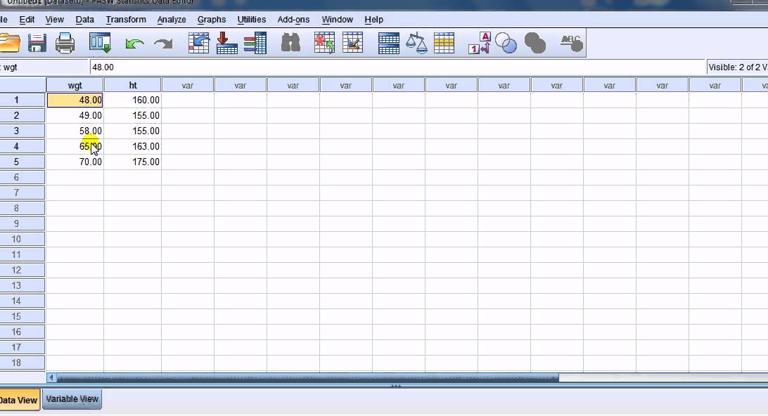 SPSS for newbies: Arrange columns in ascending/descending order