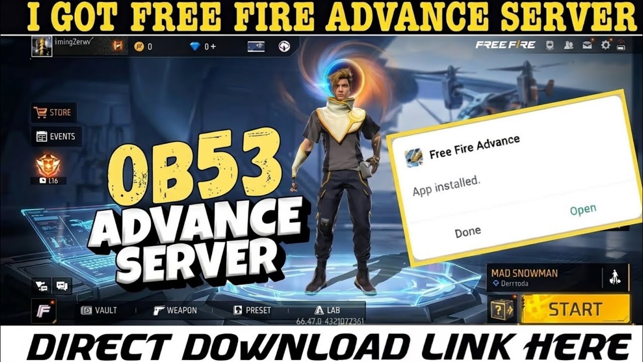 Ob53 Advance Server Download APK Link | How to Download advanced server | free fire advance server