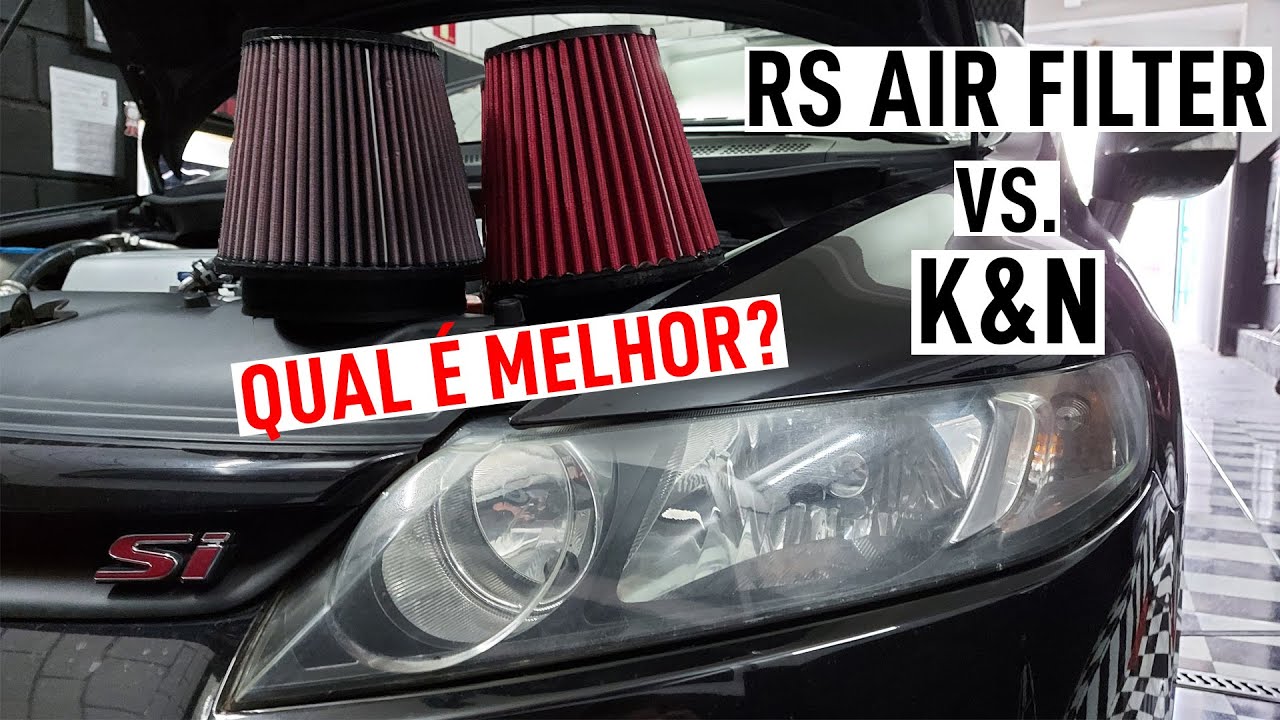 K&N VS. RS Air Filter: QUAL FILTRO É MELHOR NO CIVIC SI K20? - Alta RPM