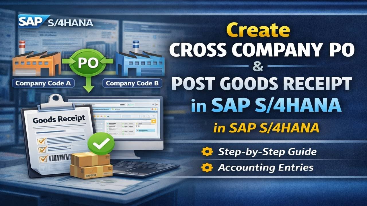 How to Create Cross-Company Purchase Order & Post GR in SAP S/4HANA | SAP MM | P2P