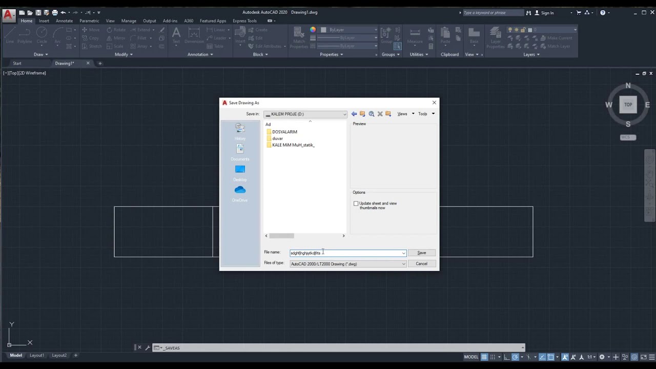 AUTOCAD FARKLI KAYDET SORUNU VE ÇÖZÜMÜ!